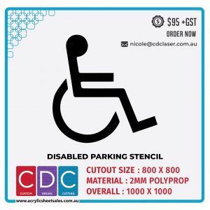 disabled parking stencil
