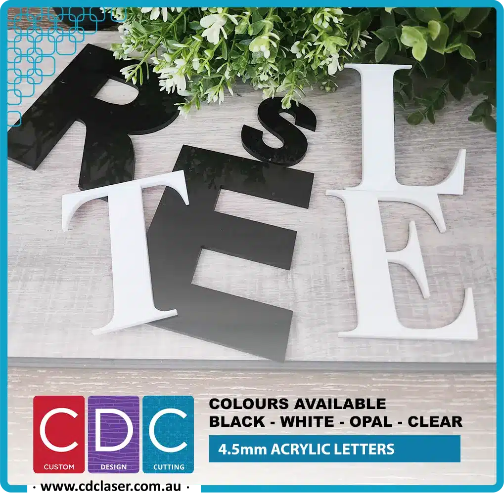 acrylic letters 4.5mm type rslte