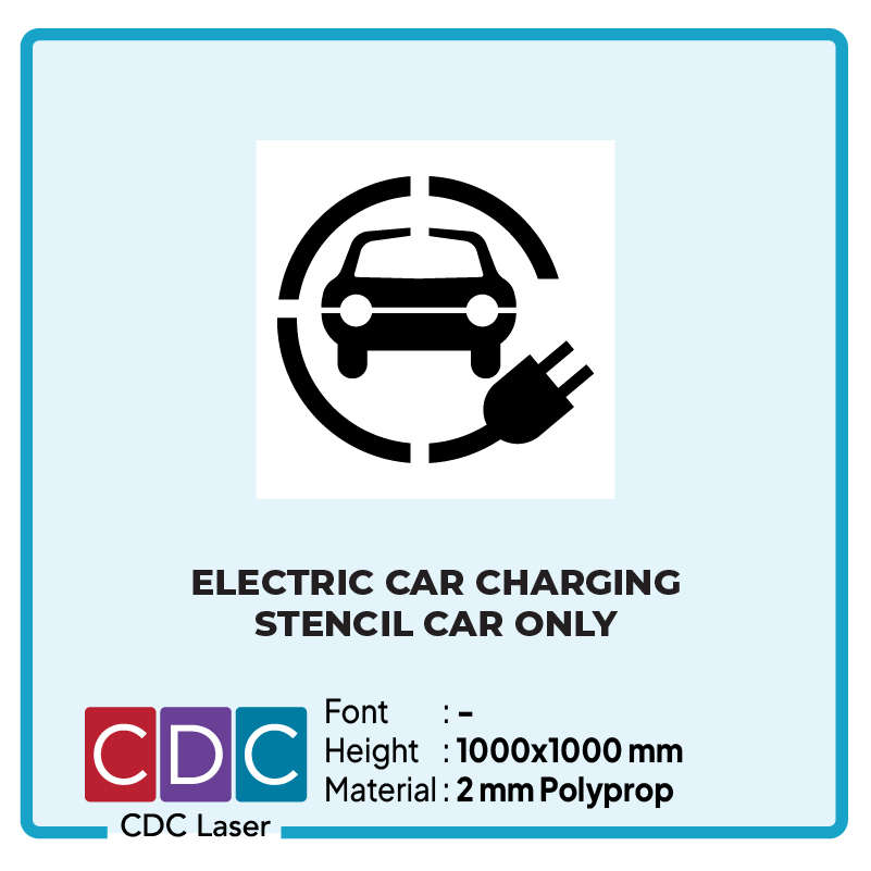 SLIDE 5.A - EV CHARG STENCIL CAR ONLY (1000mm)0