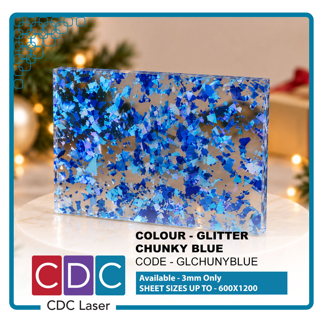 Glitter chunky blue