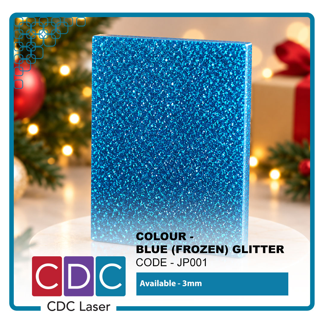 blue glitter frozen acrylic
